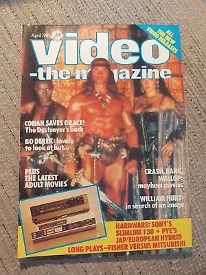 £12.99 • Buy VIDEO THE MAGAZINE April 1985 Issue Pre Cert Mag Arnold Schwarzenegger Conan