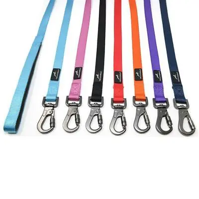 Miro & Makauri Carabiner Nylon Dog Walking Lead With Padded Handle 2.5 X 100 Cm • £11.99