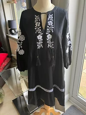 Ladies Dress By Marks And Spencer Size 12  Black    Gd Condition • £9.99