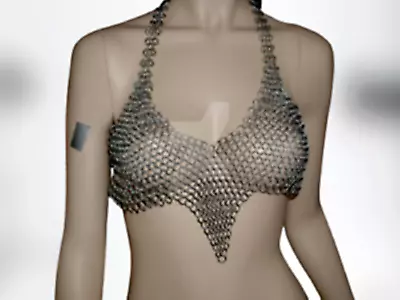 New Medieval Viking Antique Aluminium Chain Mail Bra For Women • $58.19