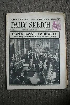 Daily Sketch 1936 January 29th George V Funeral.  • £6.80