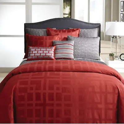 Veratex FRAMES City Collection 5P Queen Comforter Set Red • $124.95