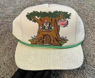 Vintage 1980s Keebler Elf Hat Snapback Cream White Trucker Hat 80s Elves • $30