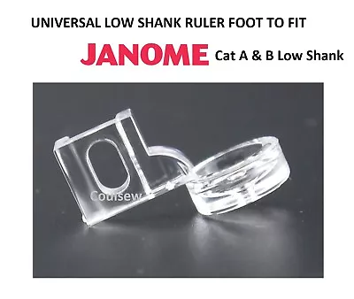 RULER WORK FRAME TEMPLATE QUILTING LOW SHANK FOOT Screw Type Fits JANOME Cat A B • £8.99