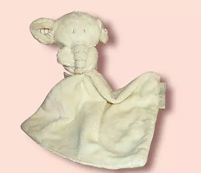 MARKS AND SPENCER Cream Elephant Baby Comforter Blanket My Toy Shelf • £5