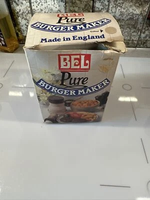 £5 • Buy Vintage Retro Cream/Brown BEL Burger Press Beefburger Hamburger Maker Boxed