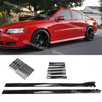 For Volvo C30 78.7  Side Skirt Extension Splitter Spoiler Lip Glossy Black CAO • $56.95