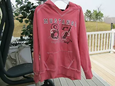 Vanity Womens Pink Long Sleeve Pullover Thermal Mustangs 87 Hoodie • $8.25