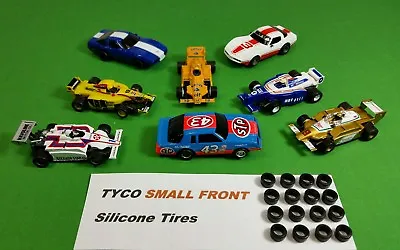 $13.49 • Buy ☆16 Small Front Silicone Tires☆ For TYCO 440 Magnum 440X2 HO Slot Car Parts