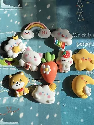 £4.38 • Buy 10 Shoes Accessories DIY Cartoon Shoes Buttons Decoration For Croc Charms Gif