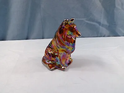 Mosser Amber Carnival Glass Collie Dog Figurine • $24.99