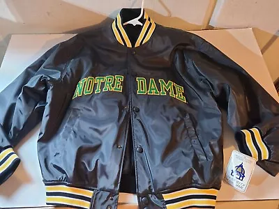 Vintage 90s Notre Dame University Satin Jacket Medium New W/ Tags • $99.99