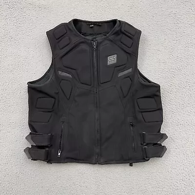 Speed And Strength Motorcycle Vest Mens Large L Black Armored Mesh Lining Adult • $84.88