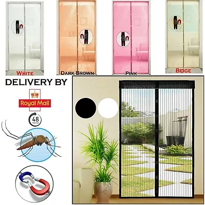 Moth Door Netting Mesh Magnetic Fastening Mosquito Fly Bug Insects Net Screen UK • £6.49