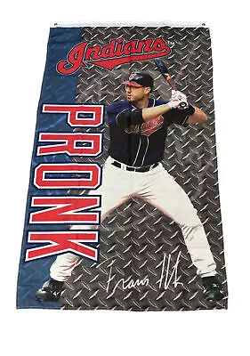 Travis Hafner PRONK Cleveland Indians Flag Banner Wall Display 35 X 58 Inches • $25