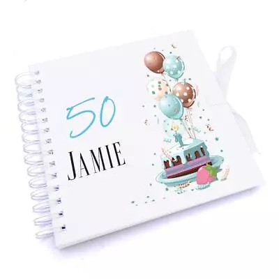 £15.49 • Buy Personalised 50th Birthday Gifts For Him Scrapbook Photo Album UV-617