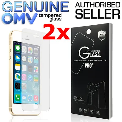 2 X GENUINE Tempered Glass Screen Protector Film For Apple IPhone 5 5C 5S SE • $6.99
