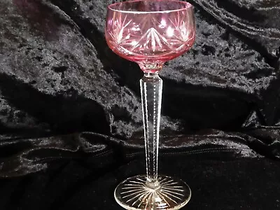 Val St Lambert Style / Unsigned Red Harlequin Hock Wine Glass Others For Sale • £35