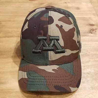 Minnesota Golden Gophers Hat Cap Size XL Green Camo Camouflage Zephyr Fitted • $9.94