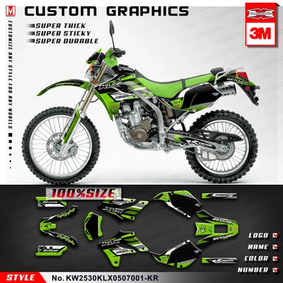 $129.89 • Buy Kungfu Graphics Custom MX Stickers Decal Kit For KLX 250 300 S 2005 2006 2007