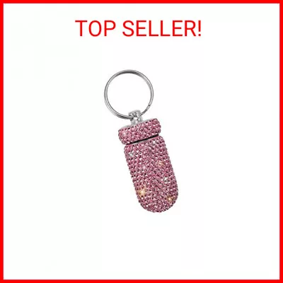 Portable Pill Case Pill Container Waterproof Pill Holder With Keychain Bling Pil • $11.40