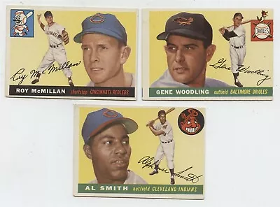 Lot Of 3 Raw 1955 Topps Baseball Cards - 3 High #'s - VGEX To EX • $13.50