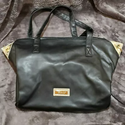 Versace Parfum Black Tote Bag Goldtone Zipper NO Shoulder Strap • $18