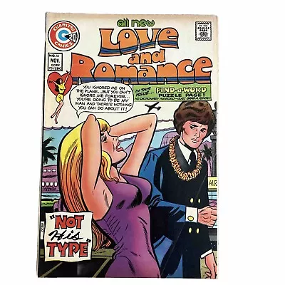 LOVE AND ROMANCE #15 Charlton Bronze Age Comic 1973 F+ “NOT His TYPE  • £3