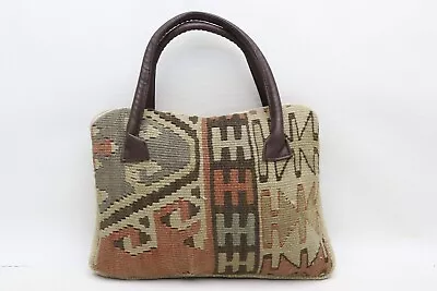 Kilim Bag Shoulder Bag Bohemian Bag 10x14  Fashion Bag Wool Leather Bag E 35 • $41.02