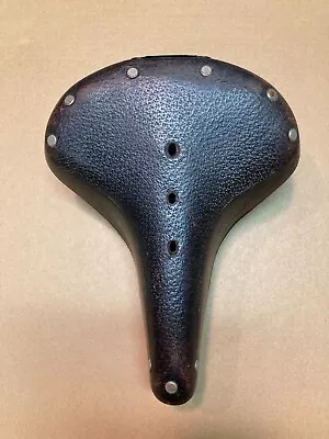 Vintage Brooks B66 Black Leather Sprung Saddle With Rail Clamp & 25.4 Seat Post • $75