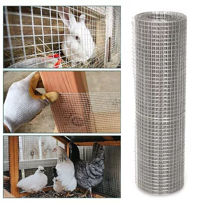 Chicken Rabbit Aviary Cage Wire Welded Mesh Fence Garden Fencing Guard Wire Net • £6.45