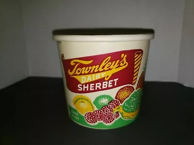 Vintage Townley Dairy Sherbet Ice Cream Container Oklahoma City New Old Stock L1 • $14.99