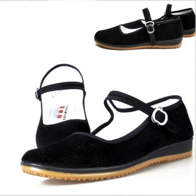 £13.52 • Buy Women Cloth Shoes Flats Chinese Martial Art Kung Fu Ninja Shoes Rubber Slippers