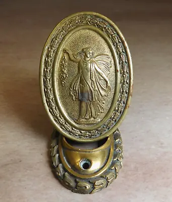 Antique Original P E Guerin Brass Bronze Figural Maiden Goddess Woman Door Knob • $275