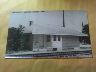 Rare 1978 Rppc Postcard Missouri Pacific Railroad Train Station Depot Buckner Mo • $16.99