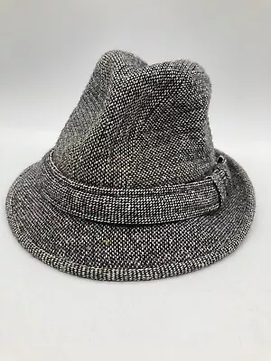 Vintage Country Gentlemen Fedora Hat Tweed Size 7 1/4” Gray • $21.17