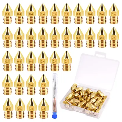 40pcs MK8 Nozzles 3D Printer Extruder Ender 3 5 Pro Creality CR-10 Hot End .4 Mm • $12.83