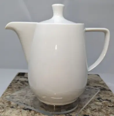 Vintage Melitta Germany White Porcelain Teapot Coffee Pot MCM No Drip Pour Spout • $30