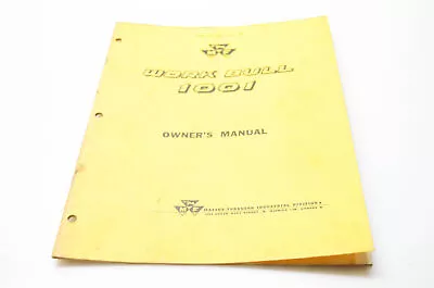 Massey Ferguson 690316M1 Work Bull 1001 Owner's Manual • $15.80