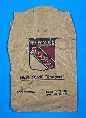 Eagle Toys 1950's New York Rangers Table Hockey Game Metal Players Paper Bag • $18.17