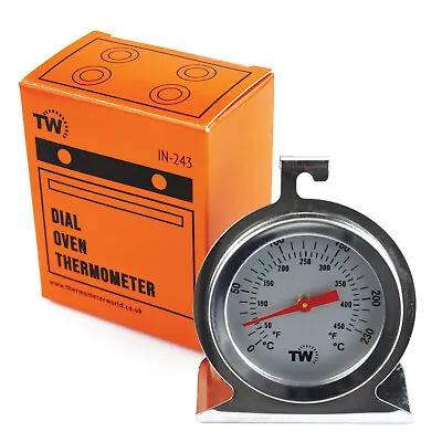 £6.25 • Buy Oven Thermometer- Stainless Steel Dial Oven Temperature Fan & Gas Ovens - IN-243