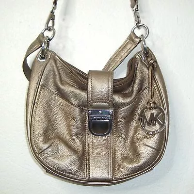 Michael Kors Metallic Antique Gold Charlton Crossbody Purse W/Removable Straps • $52.50