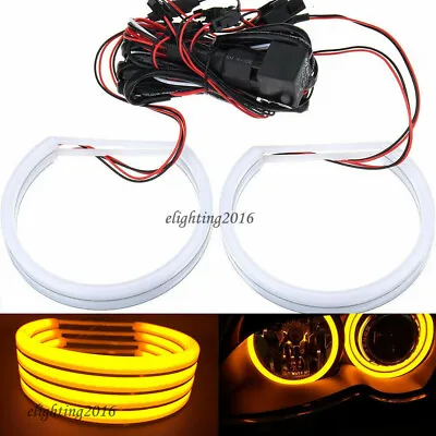 131MM 146MM Halo Ring Cotton Light SMD LED Angel Eyes For BMW E46 Non Projector  • $48