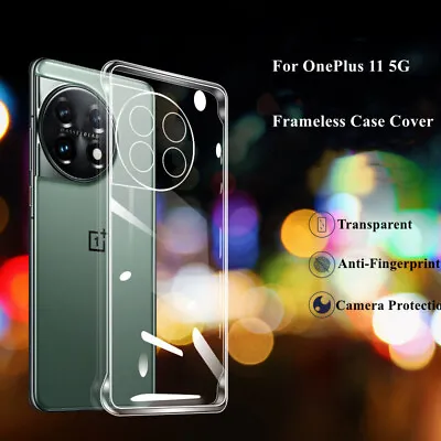 For OnePlus 11 10 9 Pro 8 Electroplated Frameless Case Clear Slim Hard PC Cover • $8.79