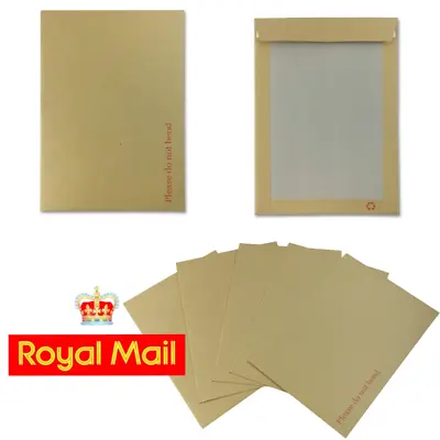 C4/A4 (324x229mm) CARDBOARD BACKED ENVELOPES Please Do Not Bend Hard Back Board • £4.65