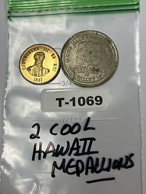 EXONUMIA BLOWOUT: One Maui Trade Dollar + Kamehameha III Coin Token T-1069 • $19.98