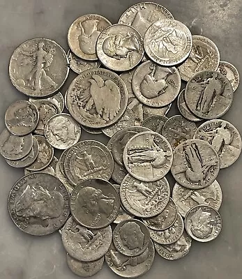 $10 Face 90% Silver CULL Lot Mercury Walking Liberty Franklin & More - Mixed • $223.95