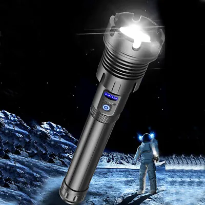 XHP90/XHP160 Flashlight 2500LM/2800LM COB LED Torch Light Micro USB Rechargeable • £26.99