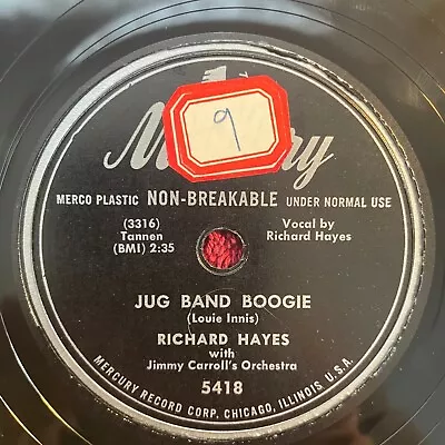 MERCURY 5418 Richard Hayes 78rpm Jug Band Boogie/The Guy With The Voodoo • $10.71
