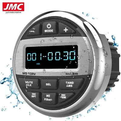 Marine Stereo Bluetooth Waterproof AM FM Radio System For ATV UTV RV UV Golf Car • $62.89